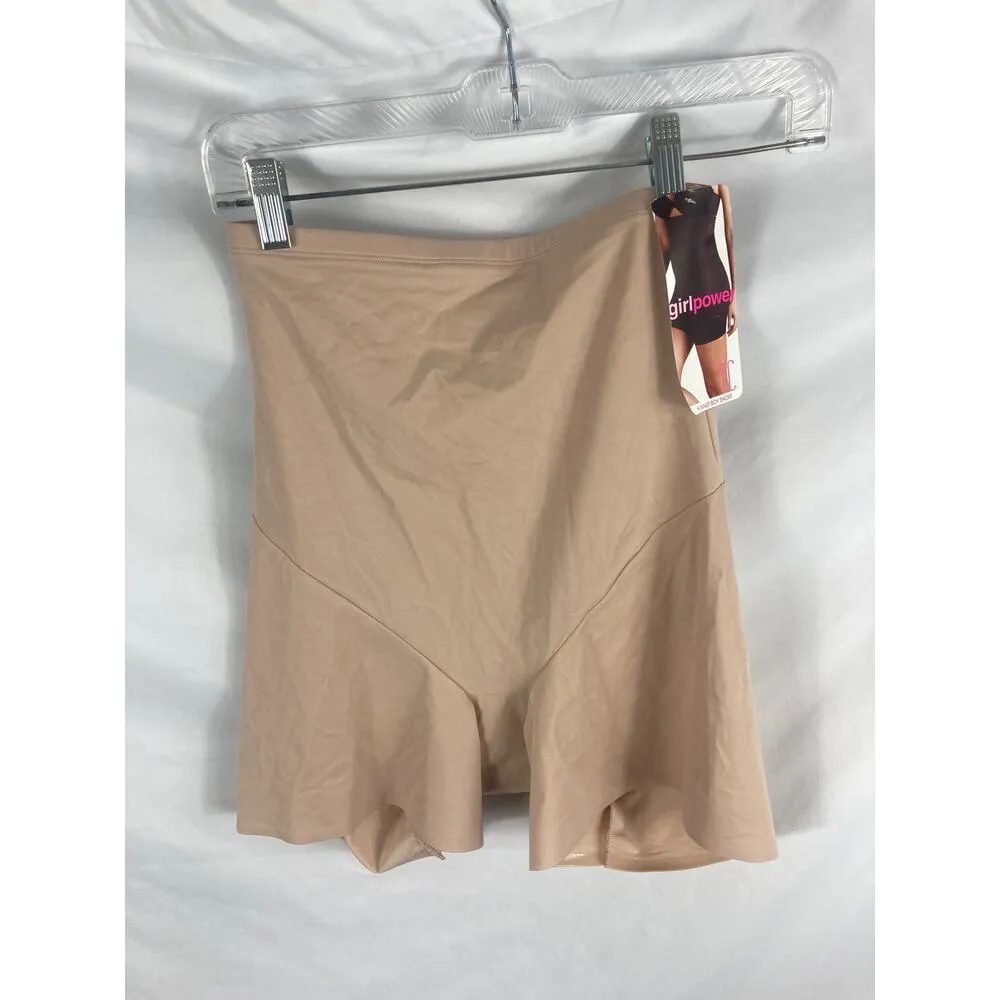 NWT TC Fine Intimates 4758 Girl Power Hi Waist Boy Short XL Tan - Image 2