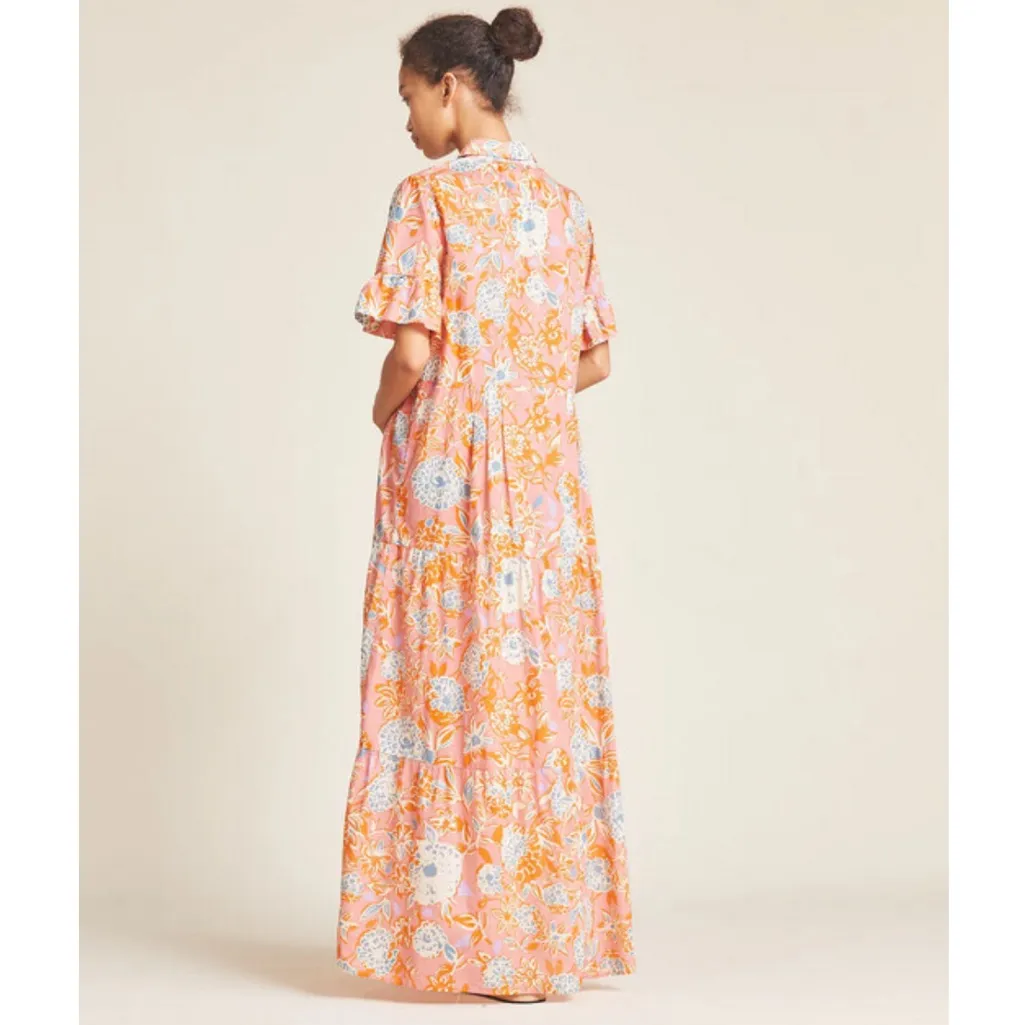 NWT Trovata Birds of paradise Martine maxi dress spiced dahlia Orange - Image 3