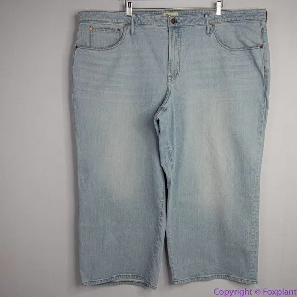 NEW Madewell Plus‎ Perfect Vintage Wide-Leg Crop Jean in Edmunds Wash, 28W - Image 4