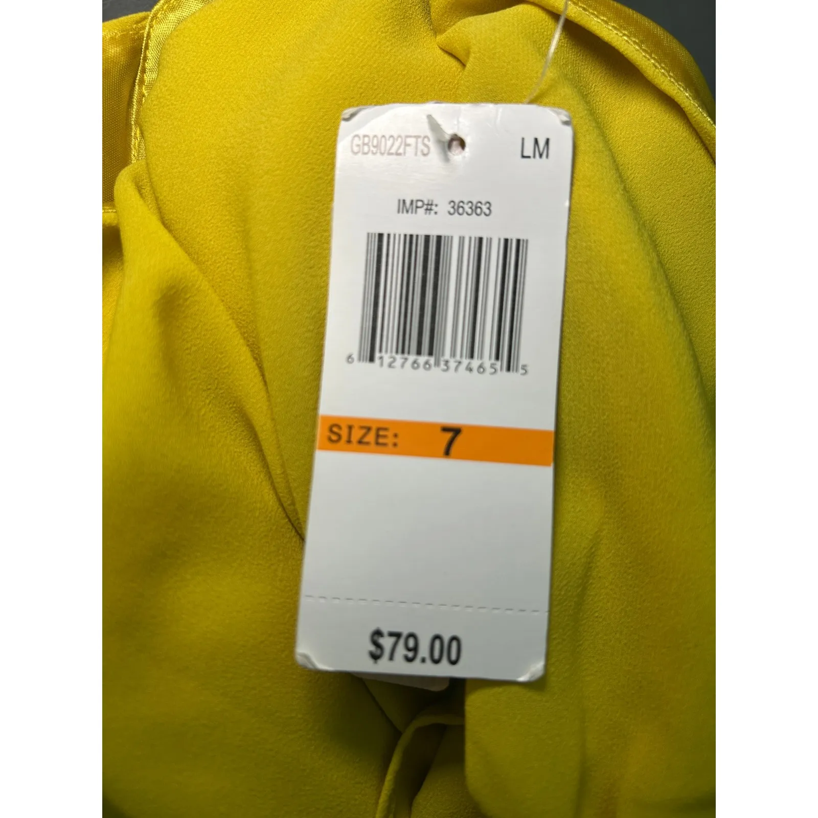 NWT GB Gianni Bini‎ One Shoulder Dress Party Cocktail Embellished Yellow Size 7 - Image 7