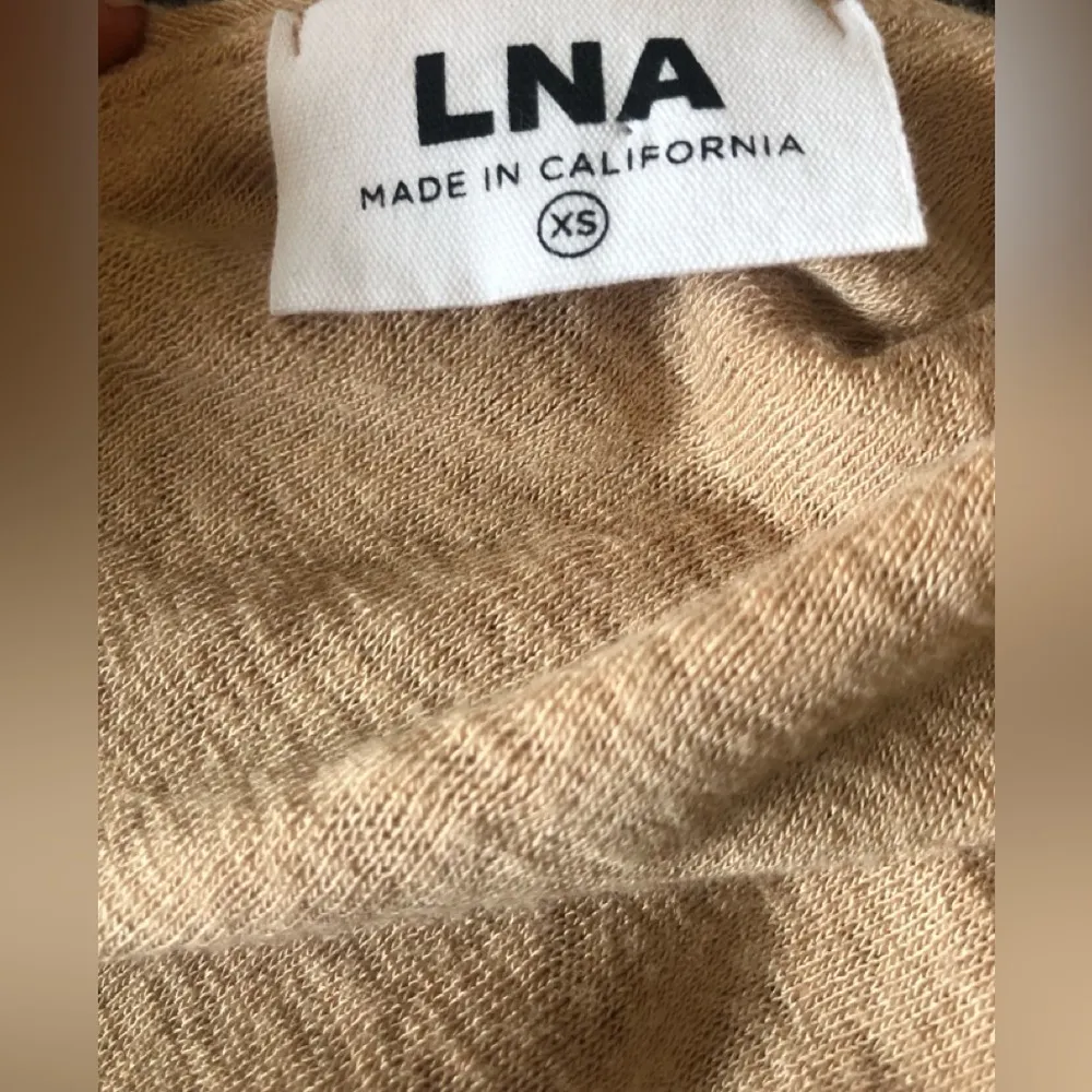 LNA Clothing Margoux Top Size XS In Sesame Faux Wrap Crop Super Soft Sleeveless - Image 7