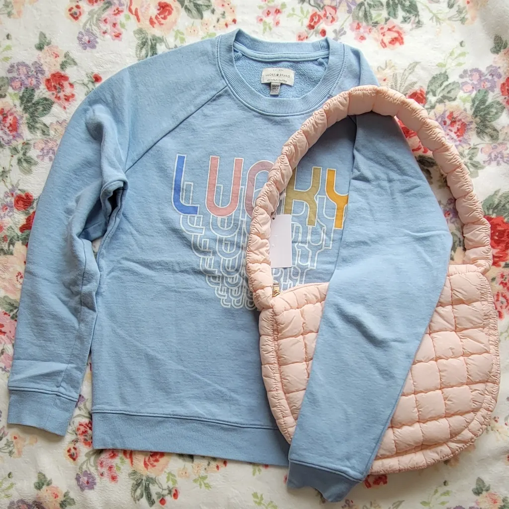 Lucky Brand 70s style Lucky Graphic Pullover - Image 3