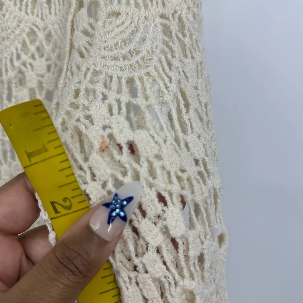 Vintage Y2K Boho Lace Duster Blouse Size Medium Fairycore Whimsical Early 2000s - Image 2