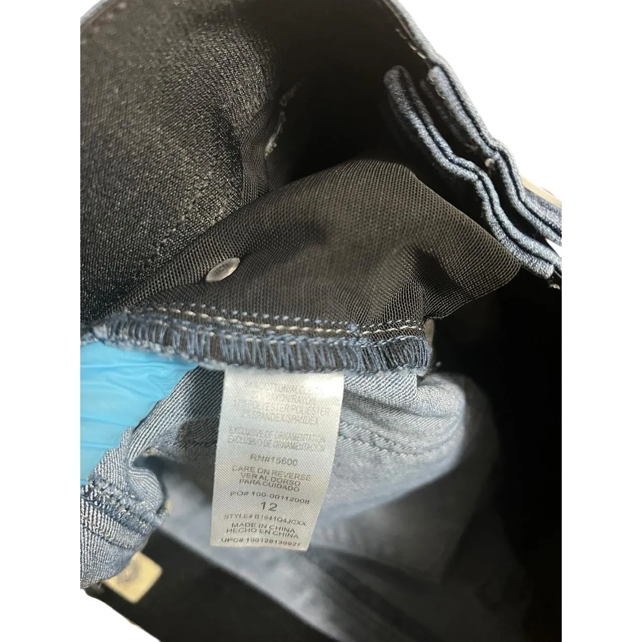 Democracy Ab Technology Jeans Womens 12 Blue Distressed Stretchy Comfort - Image 6