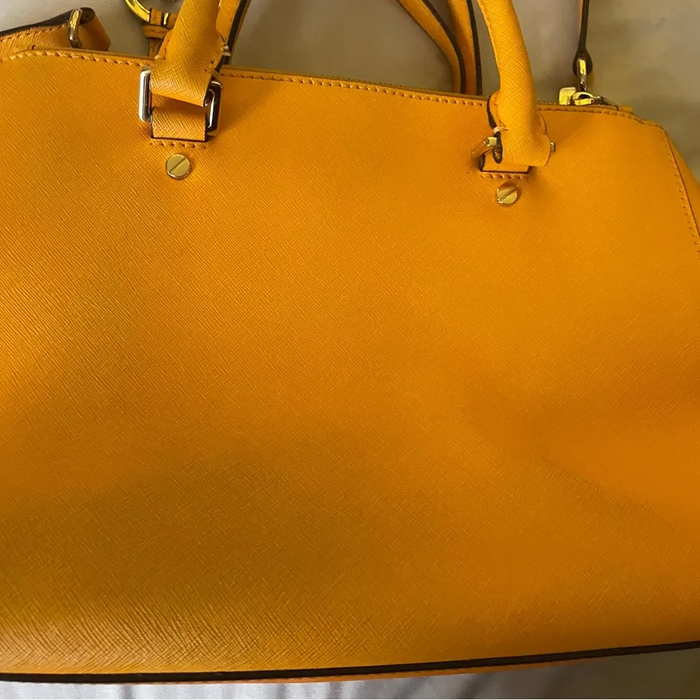 Michael Kors Large Yellpw Sun Saffiano Leather Satchel - Image 2