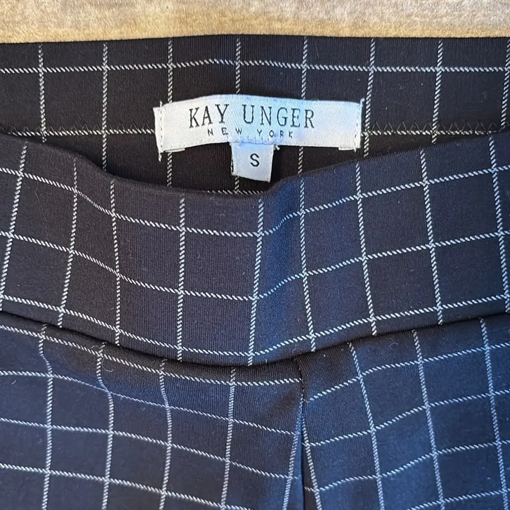 Kay Unger Women’s Black Grid Pattern Pants - Image 2