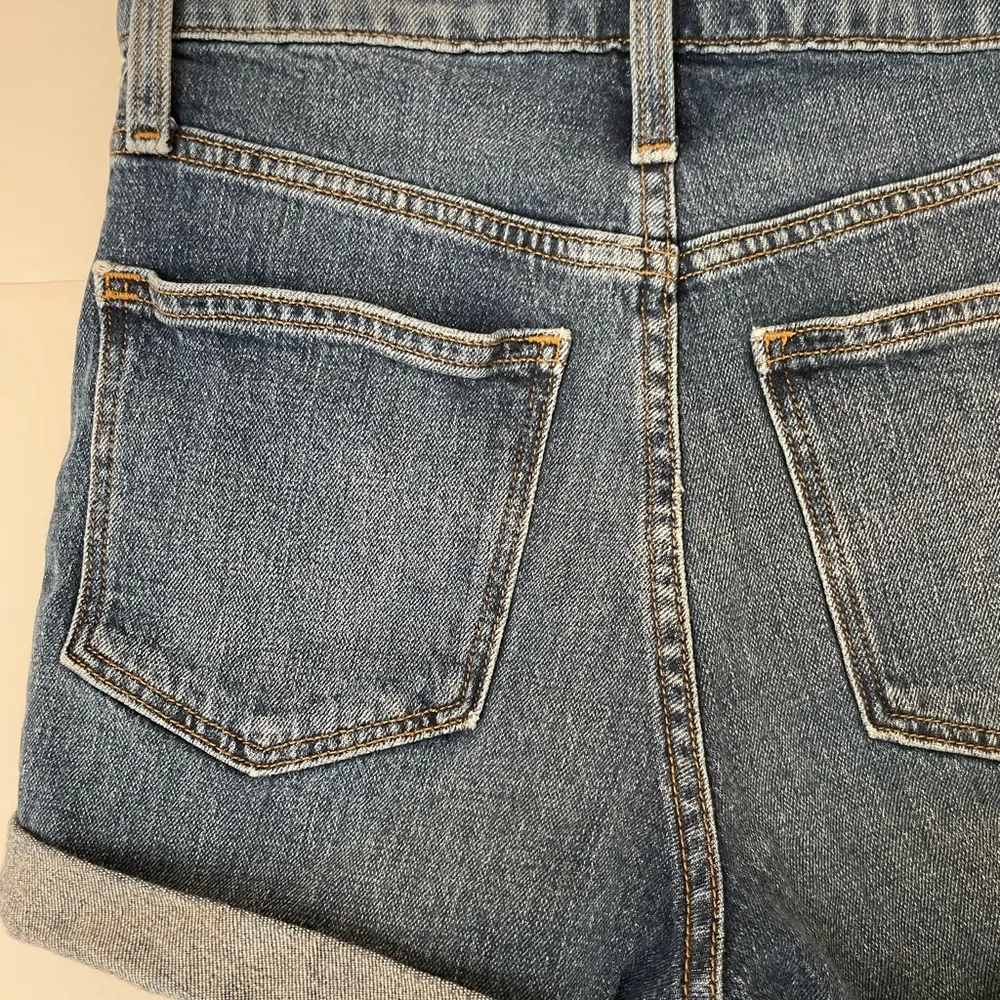 Madewell Women's High Rise Denim Rolled Up Denim Shorts Size 24 A4 - Image 9