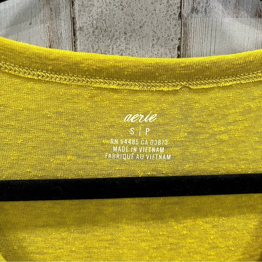 Aerie Linen Blend Mustard Yellow Sheath Dress Cover Up - Image 3