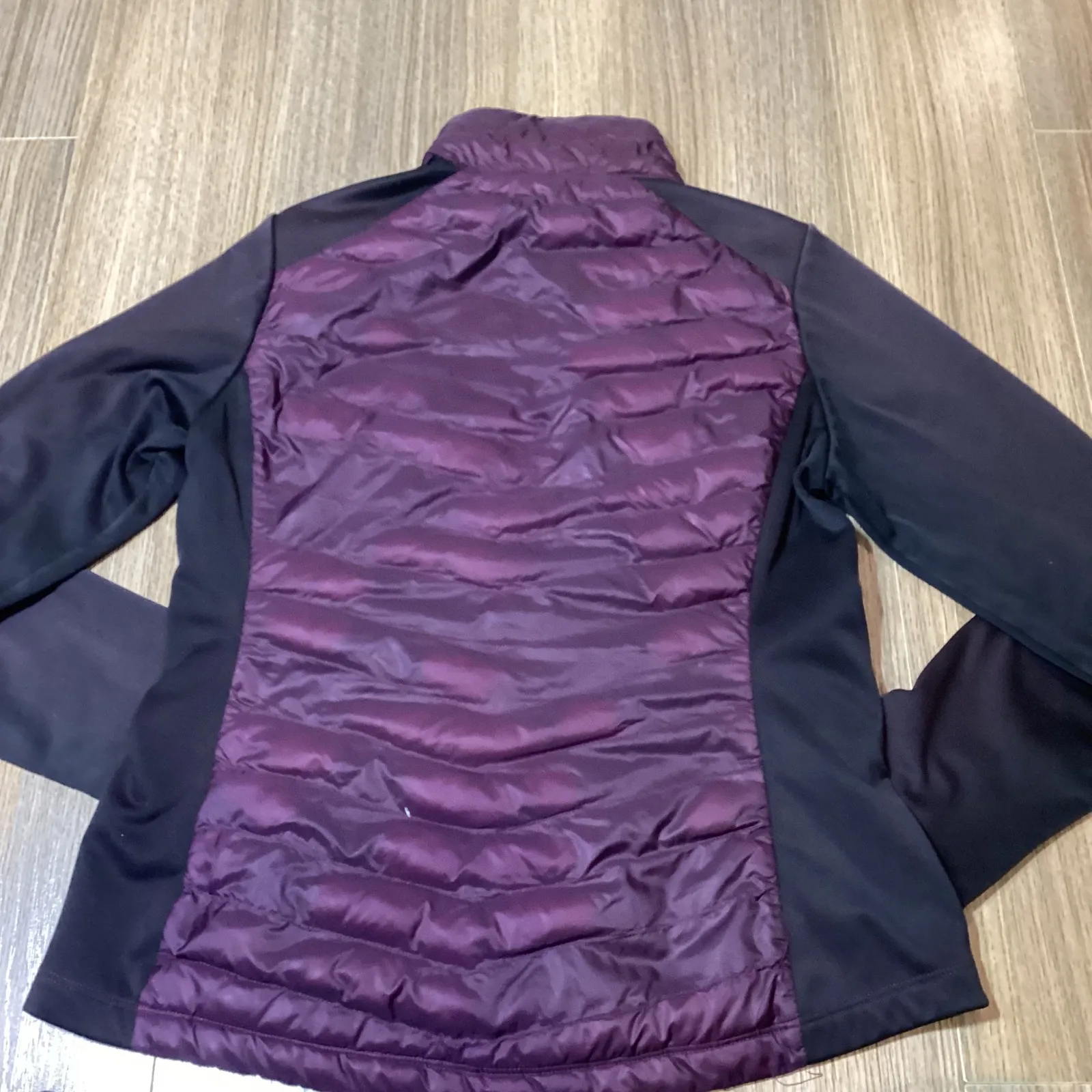 Puffer Jacket Plum Purple Black Full Zip Lightweight Athletic Coat Pre Owned‎ - Image 8