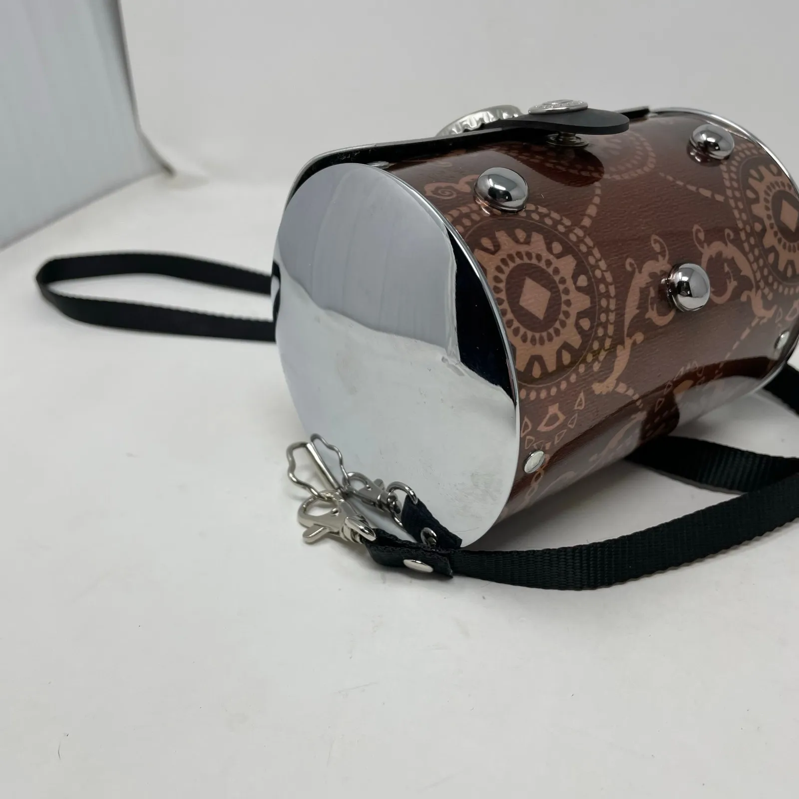 Littlearth Little Earth Y2K vintage 90s Metal Mini Barrel Bag Purse Steampunk - Image 4