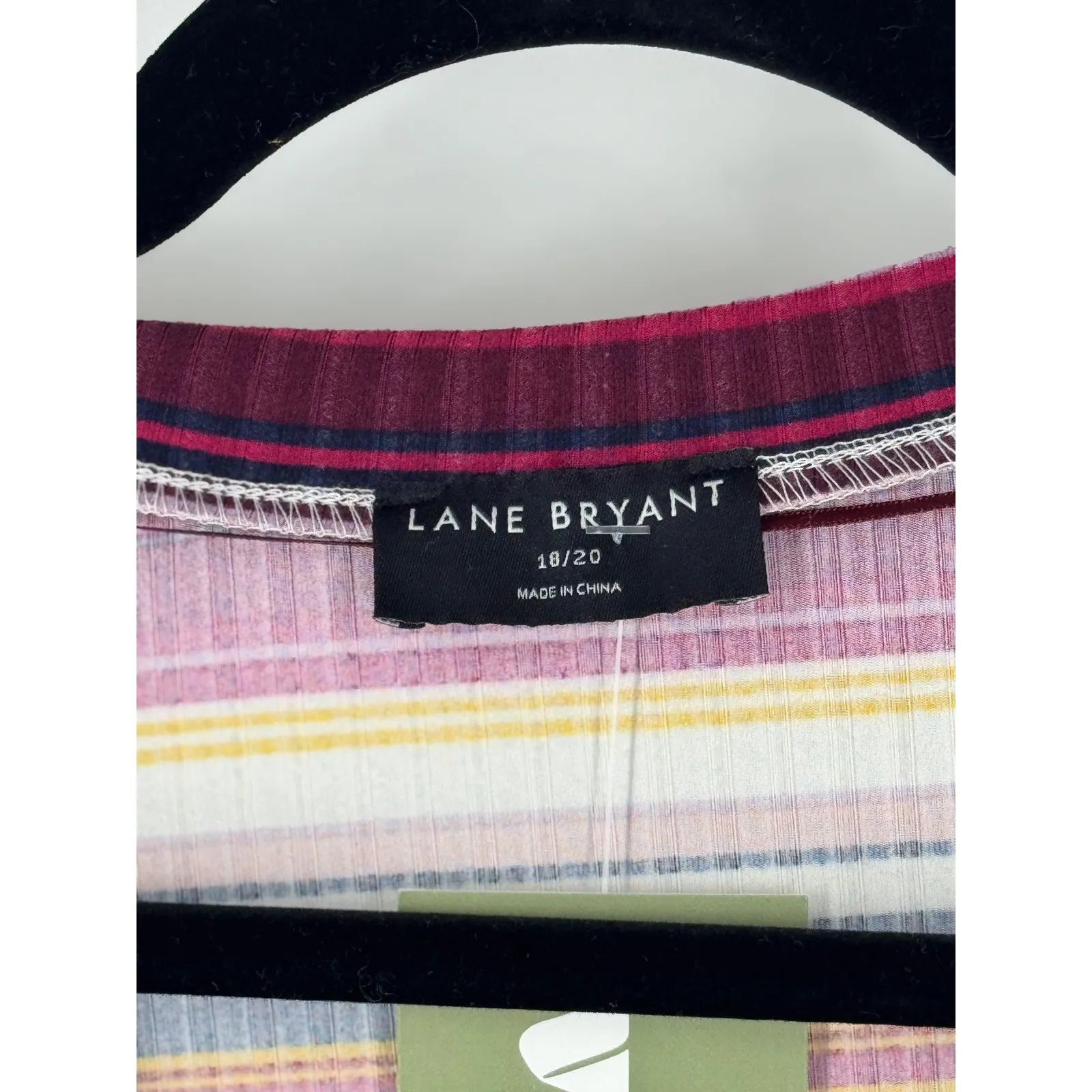 lane bryant gabrielle striped deep plunge button front cardigan - Image 4