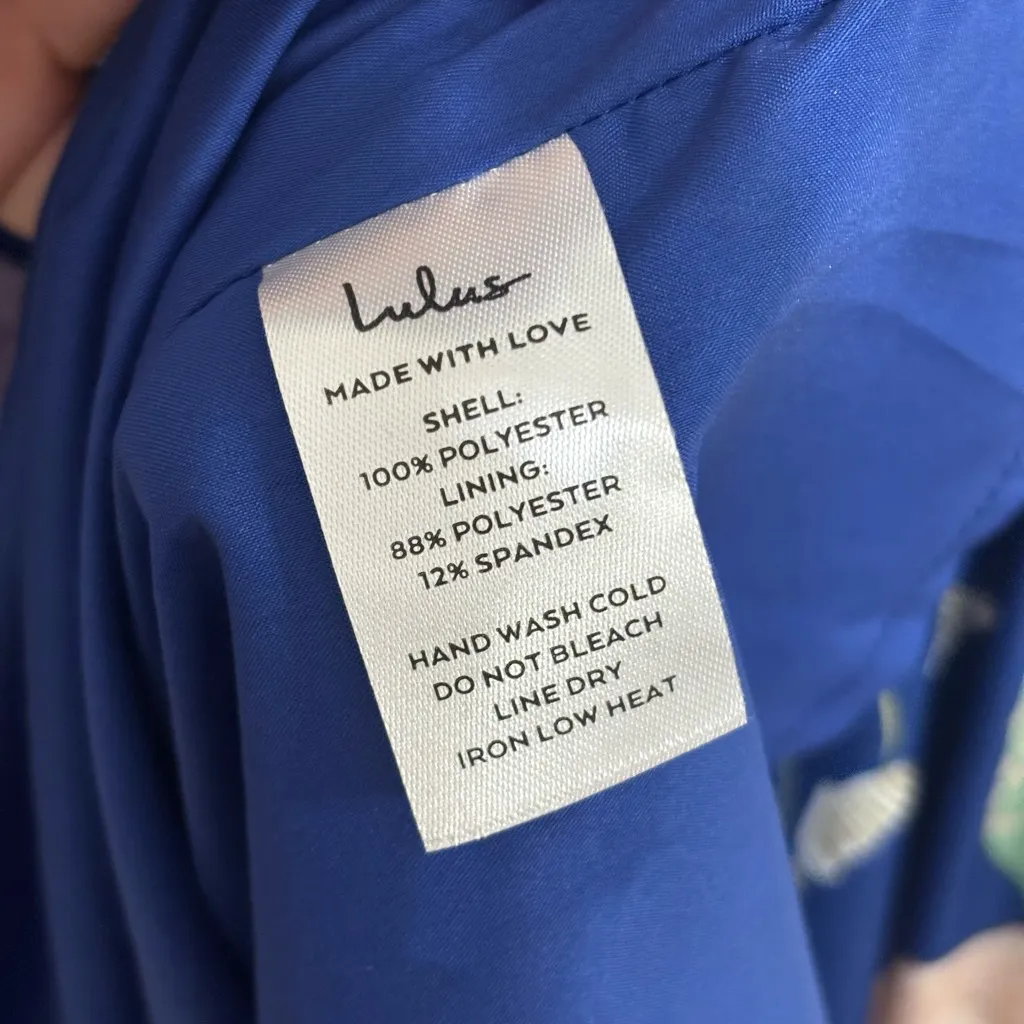 NWT Lulus Hours of Flowers Blue Multi Floral Lace - Image 9