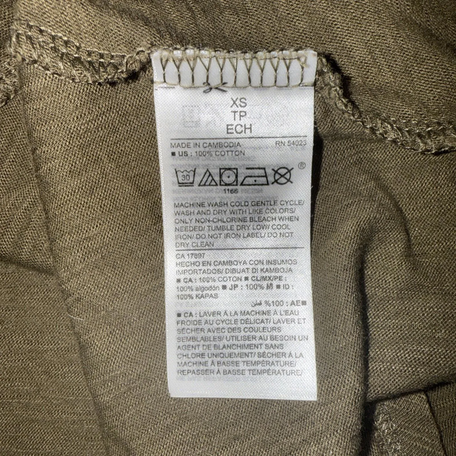 Old Navy Blouse Green Gauze Long Sleeve Pullover Tunic Top Women’s XS New - Image 8