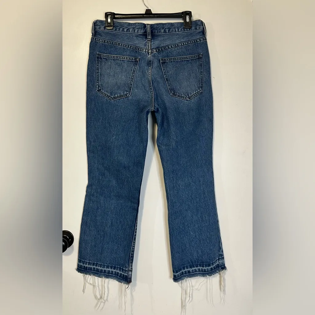 Anthropologie Free People Wide Leg Jeans 28 Women 100%‎ Cotton High Rise Frayed - Image 2