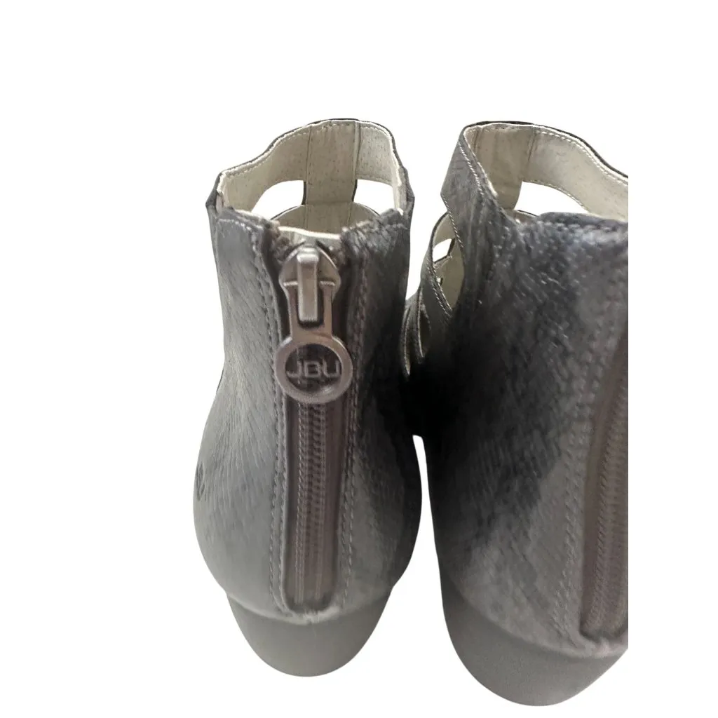 JAMBU Gray Snake Print Memory Foam Comfort Zip Up Shoes Size 9.5 - Image 2