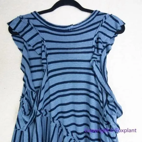 New! Free People Between The Lines Tunic Top dress in blue , size‎ XS - Image 9