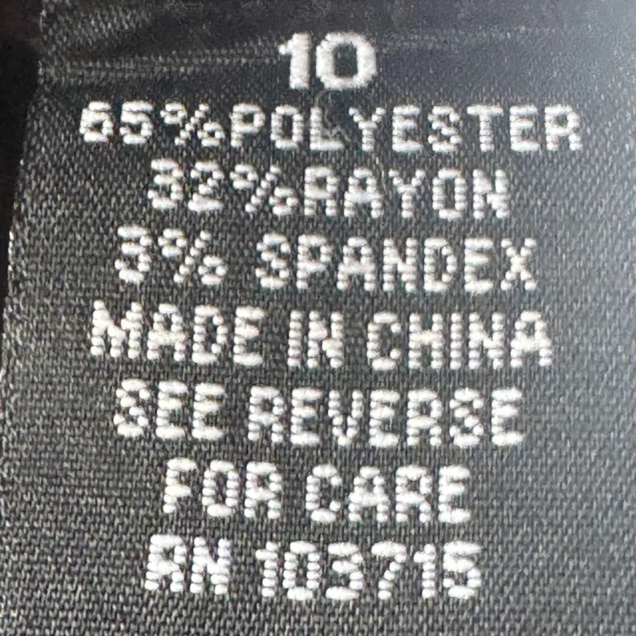 Larry Levine High-Waisted Wide Leg Trousers Size 10 Dark Gray Herringbone - Image 5