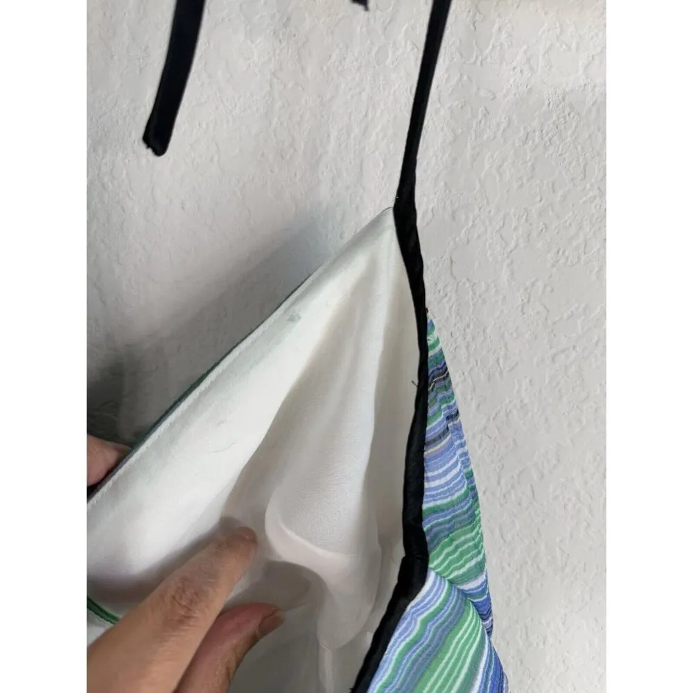 Kay Unger Women's 100% Silk‎ Mixed Print Halter Dress Size 2 Multiprint Party - Image 9