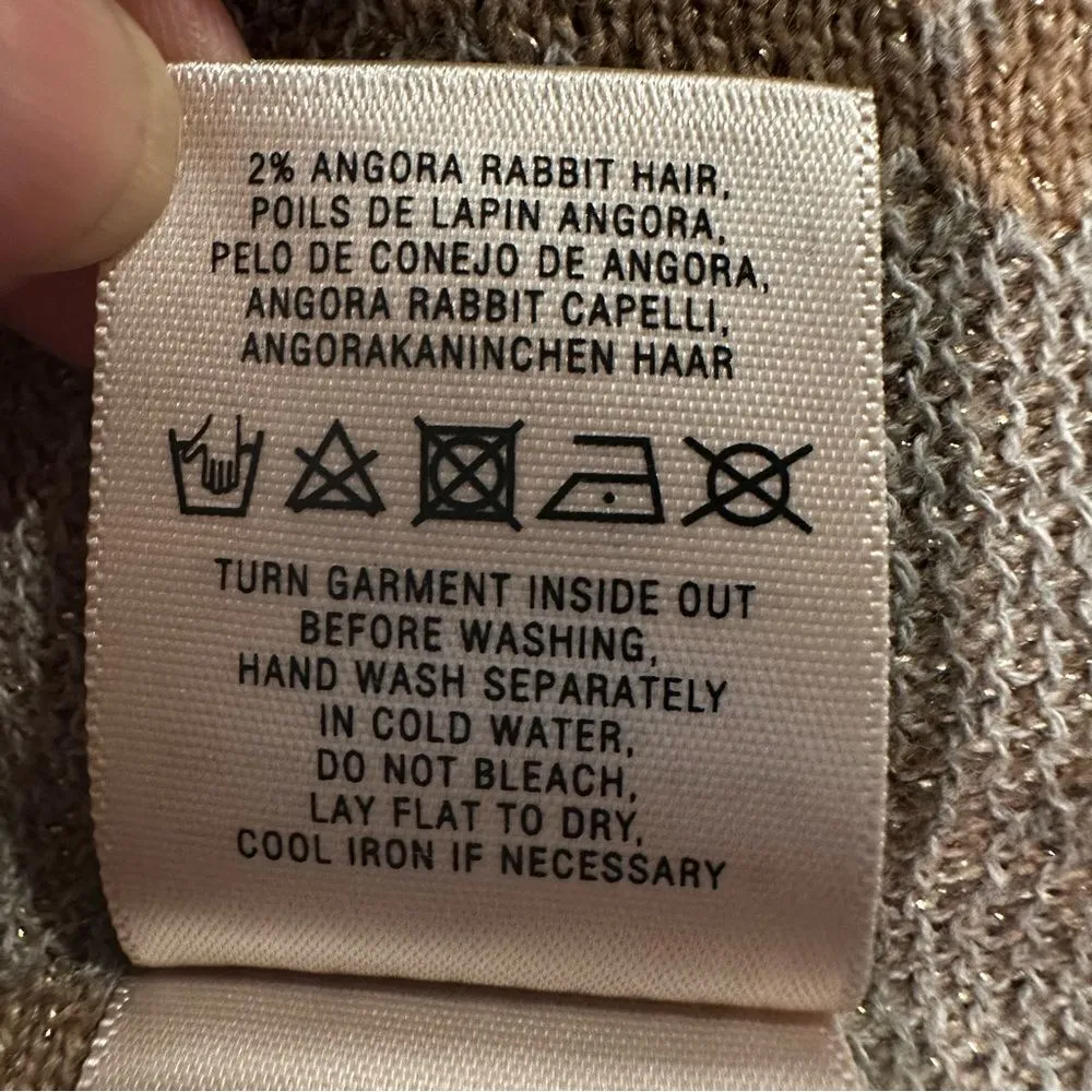 Angel Of The North Anthropologie Cardigan Women's Small Icebloom Metallic Knit - Image 9