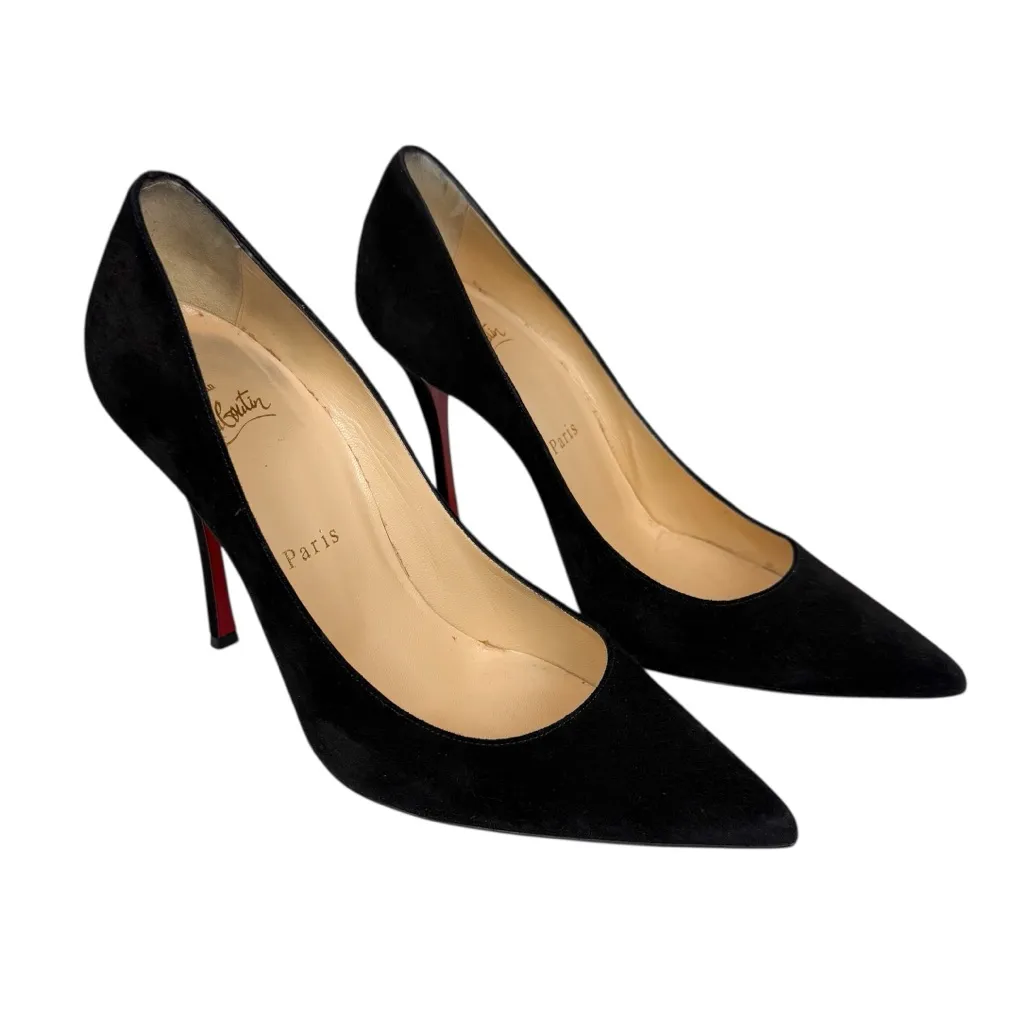 Christian Louboutin Pigalle 100 Black Suede
Pumps Stiletto Heels Size EU 37 - Image 2