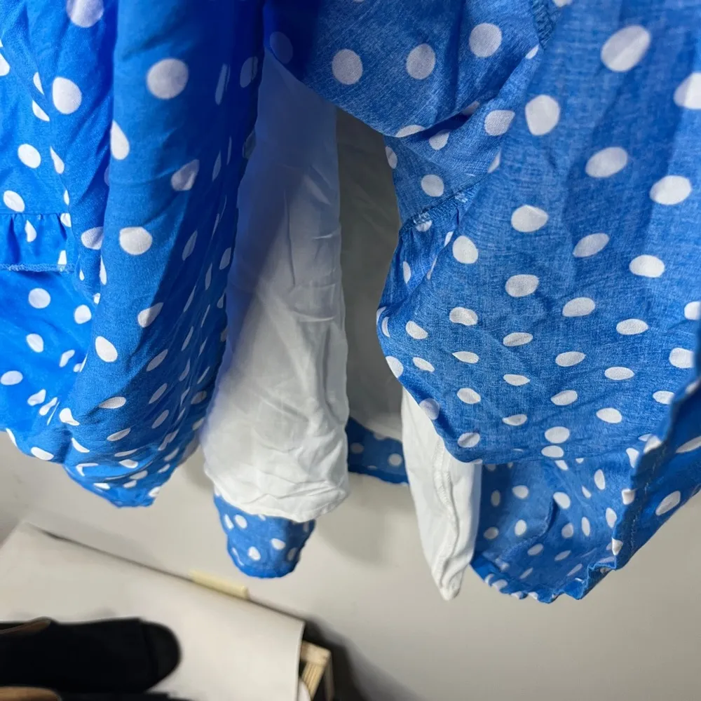 Anthropologie Dolan Smocked Tiered Polka Dots Midi Dress With Polka Dots Sz M - Image 9