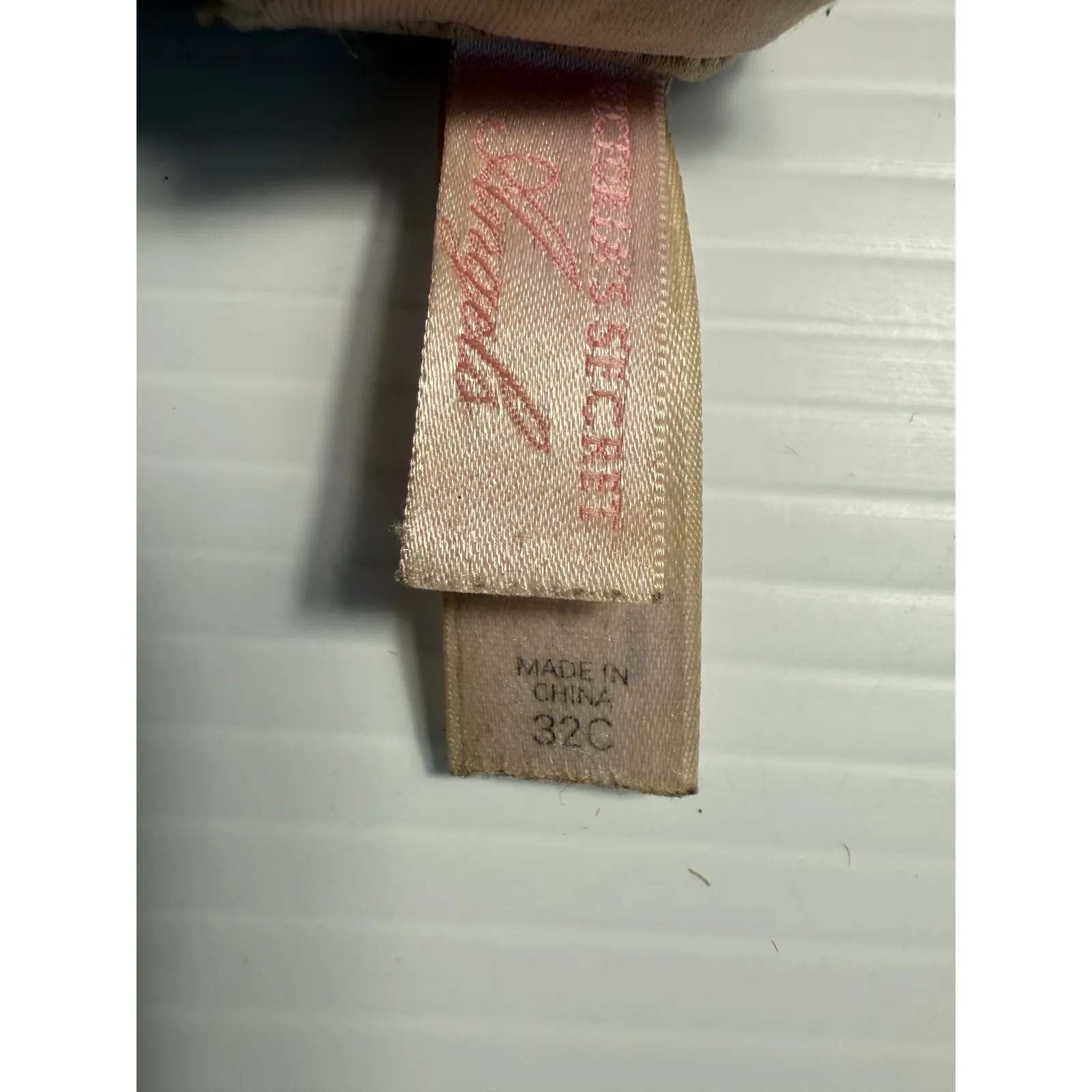 Victoria's‎ Secret Strapless Polka Dot Bra 32C Beige Lace Trim Push Up - Image 4