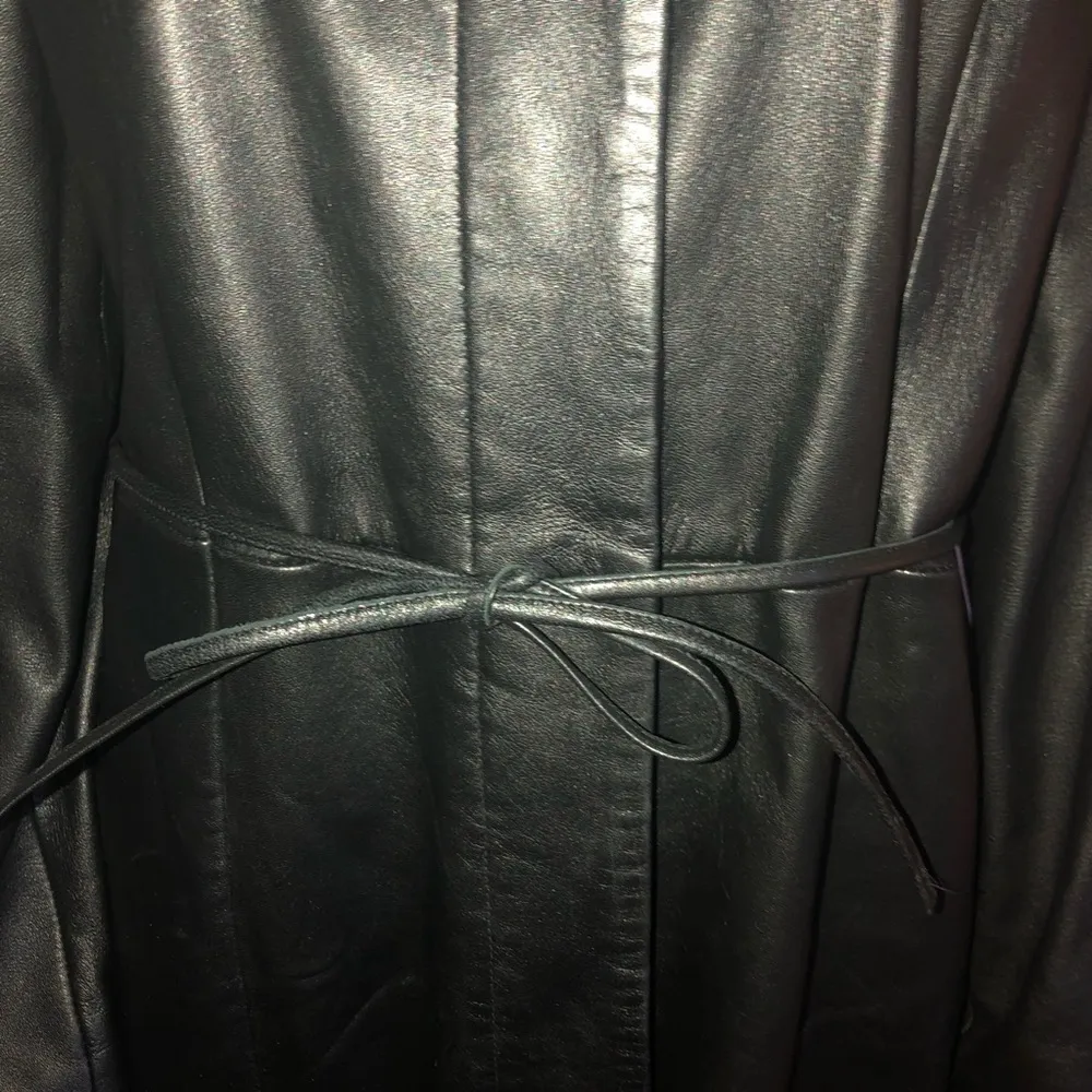 International Concepts black leather coat - Image 4