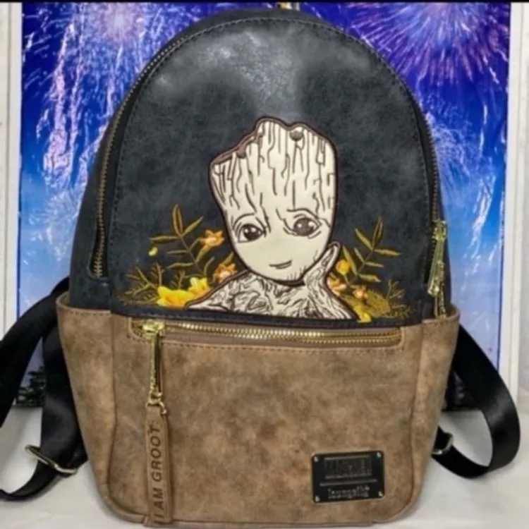 Disney marvel I am Groot floral guardians of the galaxy Loungefly SET - Image 4