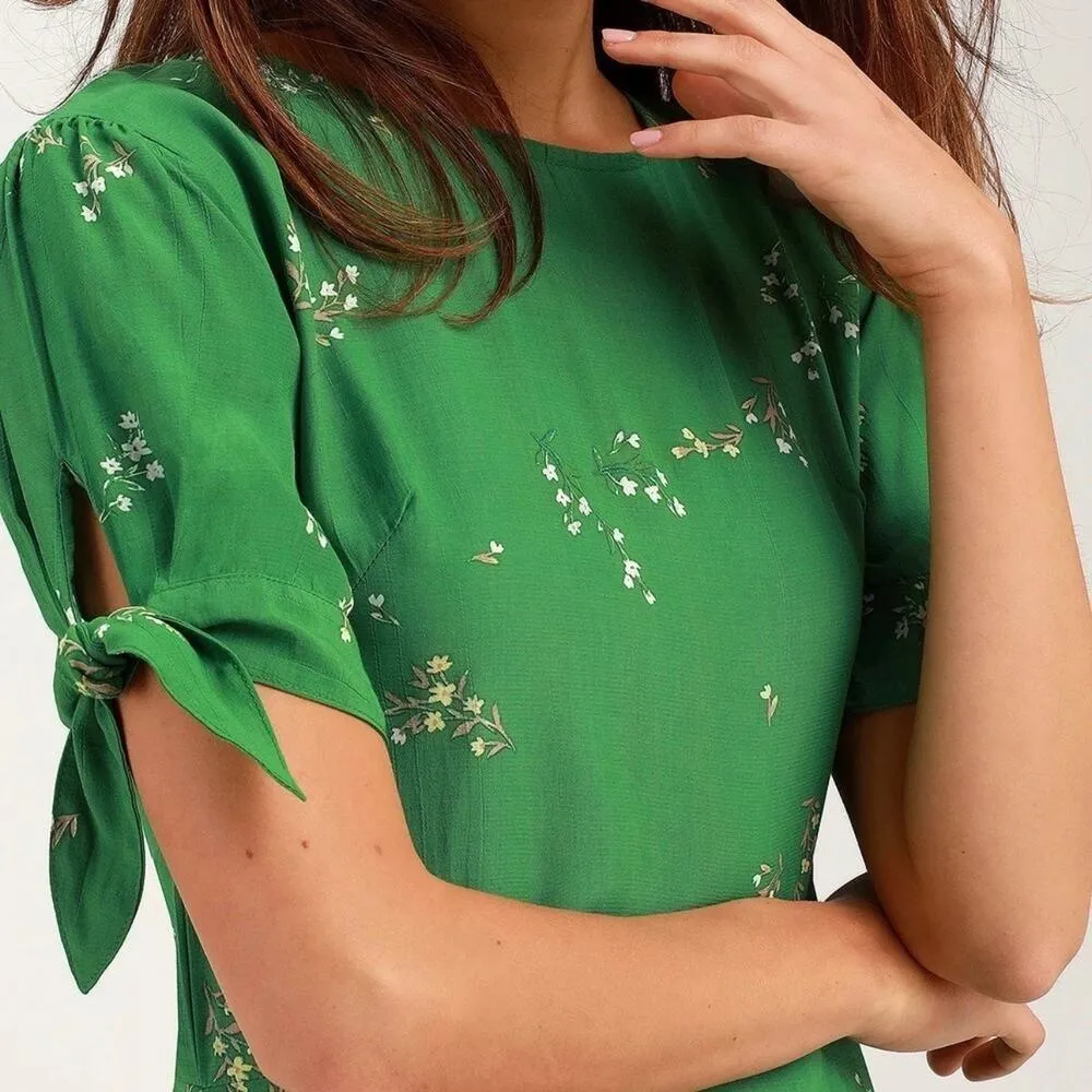 Faithfull the Brand Emilia Green Floral Print
Midi Dress Size 2 - Image 12