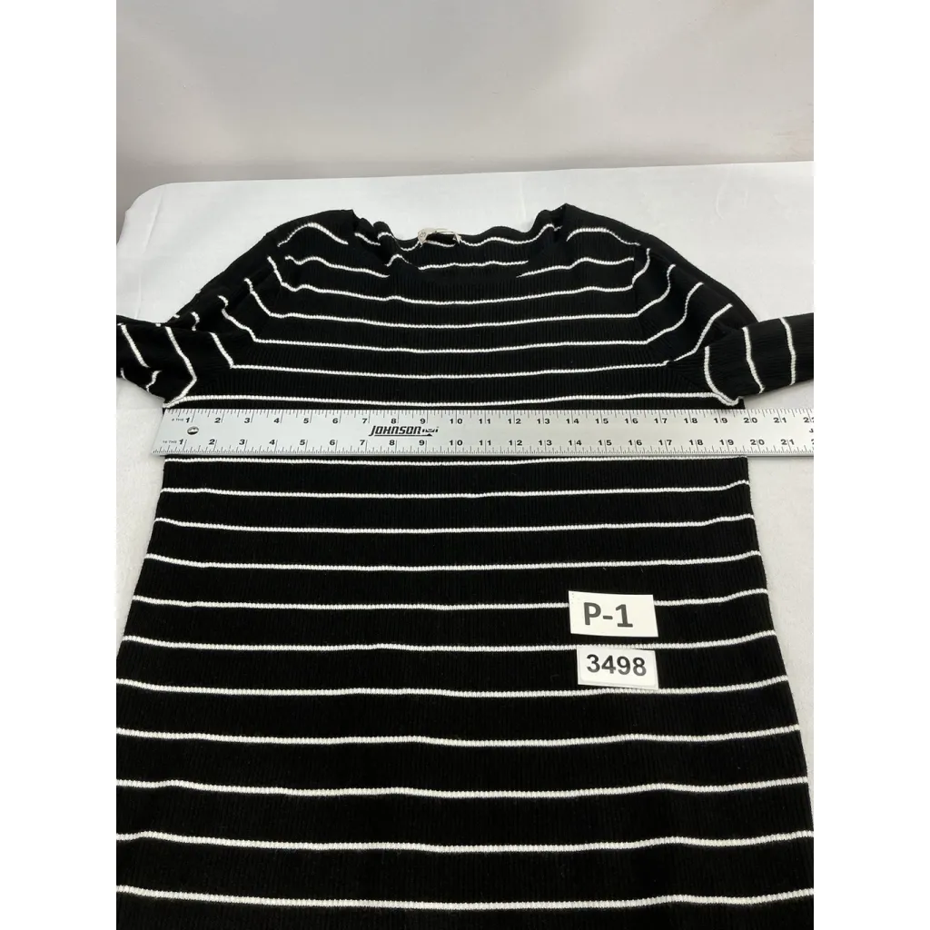 Womans DB Size 2x Navy White Stripe Pullover Long Sleeve Sweater - Image 6