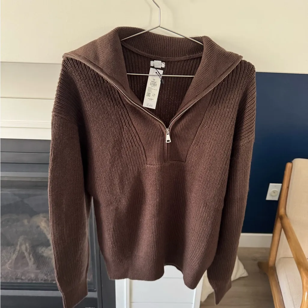 Garage Long Sleeve Supersoft Half Zip Sweater Medium NWT - Image 4