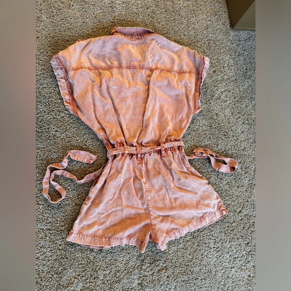 Young Fabulous & Broke YFB Pale Pink Romper With Tie - Image 7