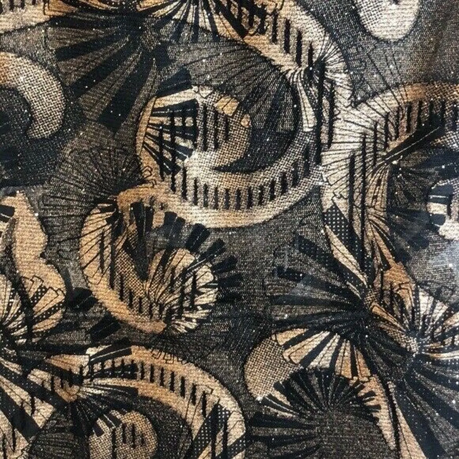 Chop plate‎ mesh semi sheer gold glitter dress Women’s Size S Small - Image 7