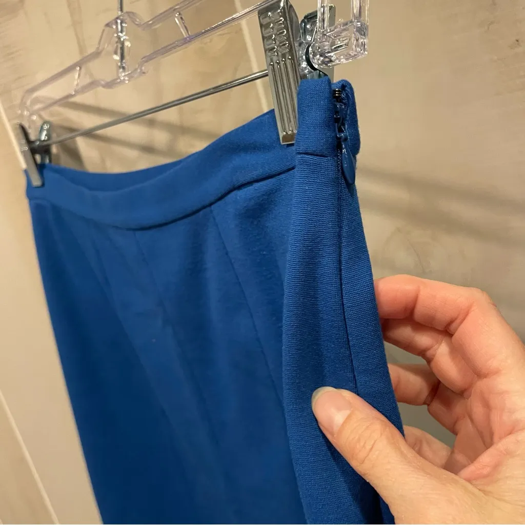 Cute aqua mermaid a-line shirt mini Talbots stretch boho - Image 9