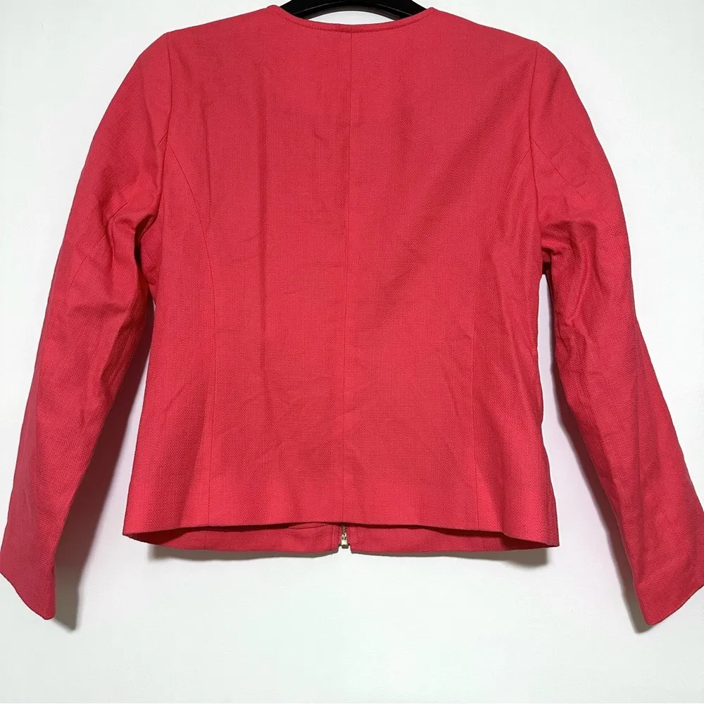J.Crew Factory Coral Collarless Zip - Image 3