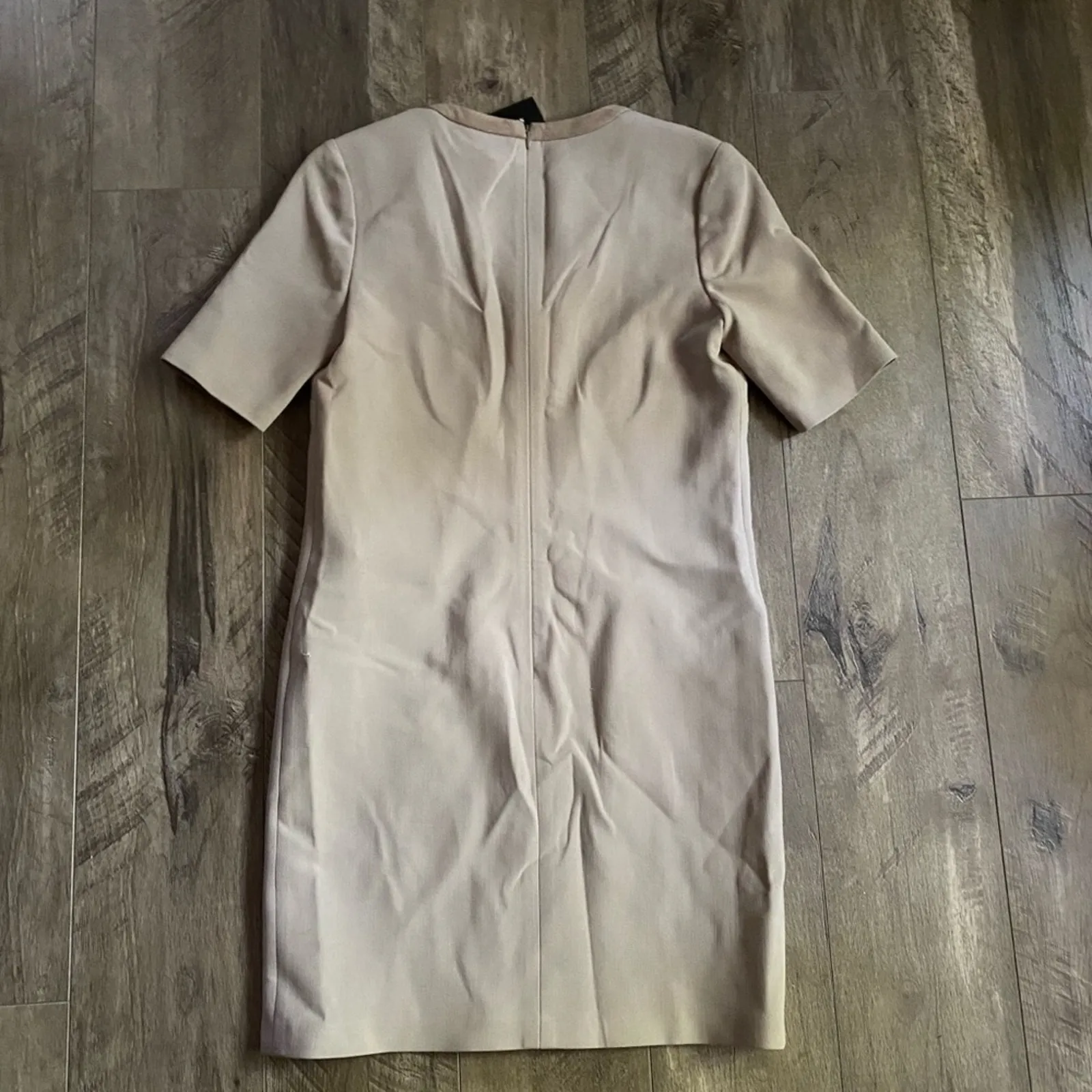 NWT Ralph Lauren Black Label Suede Wool Dress Taupe 6 - Image 6