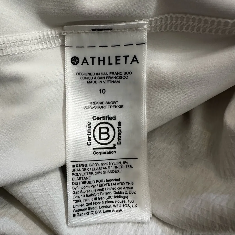 Athleta Trekkie North Skort Women’s Sz 10 Magnolia White athletic tennis skirt - Image 8