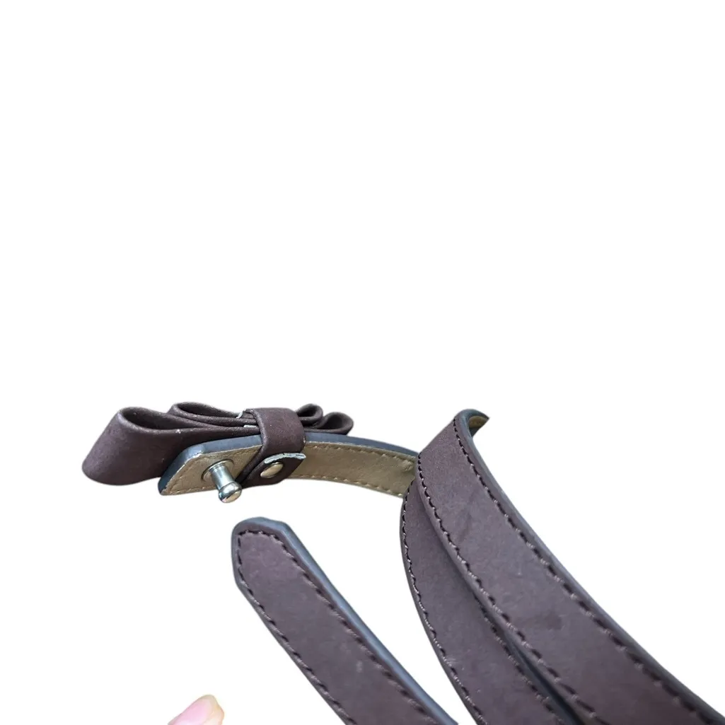 Eva Mendez bow belt adjustable snap closure sz S/M Gray - Image 4