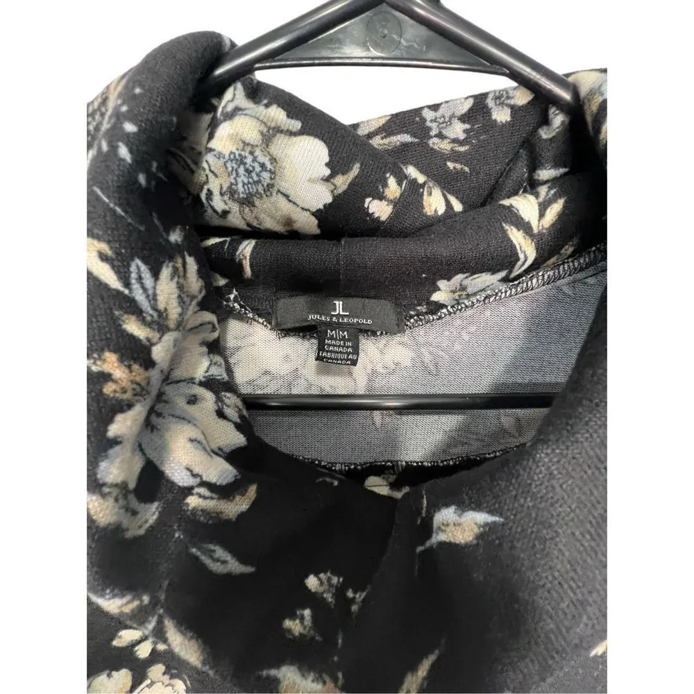 NWT Jules & Leopold Soft Floral Patterned Cowl Neck Boxy Sweater - Image 2