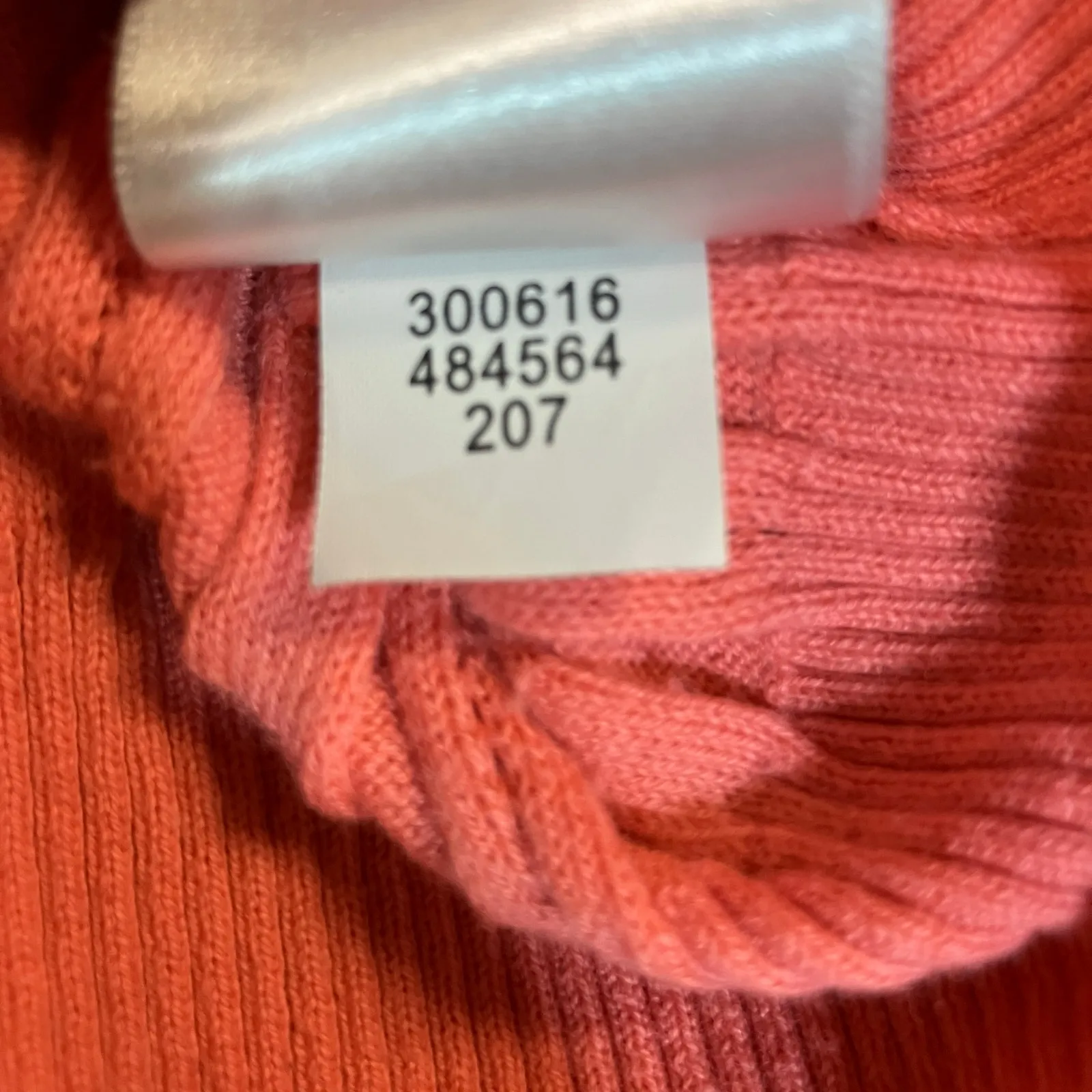 Old Navy Y2k Shirt Sz L Pink Coral Ribbed V Neck Fitted Long Sleeve 00s - Image 10