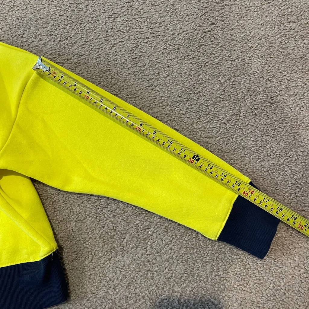 FILA Y2k Vibrant Yellow Fleece Lined Crewneck Crop Sweater - Image 6