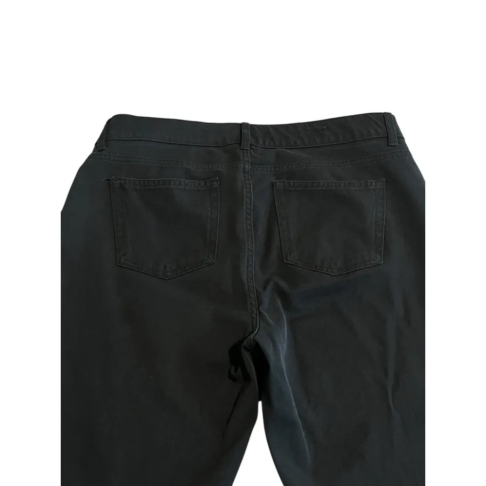 Chaps Pants Womens Size 14 Black Flex Waist Stretch Tapered Leg Trousers - Image 8