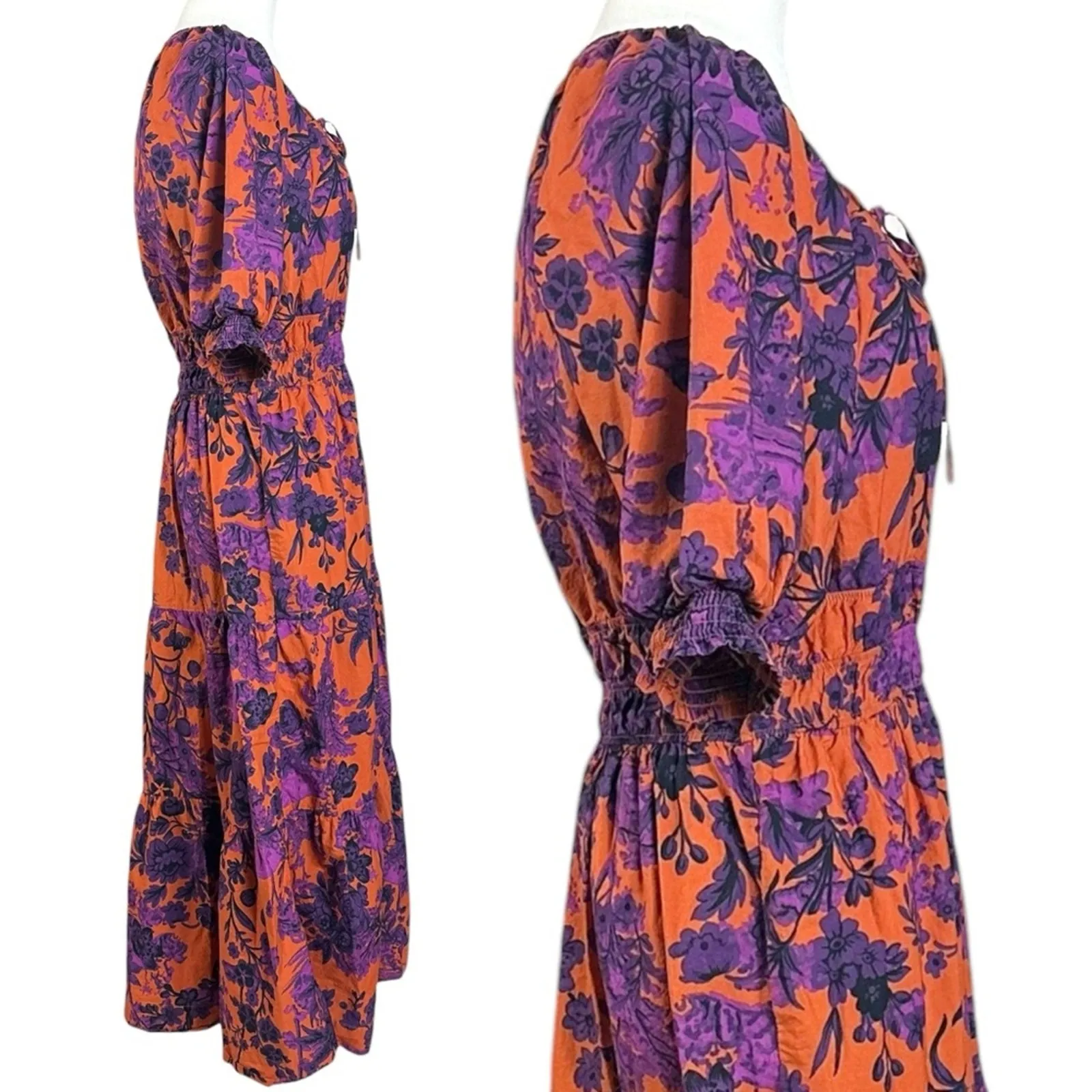 Anthropologie The Somerset Maxi Dress: Puff-Sleeve Edition Size Large Floral - Image 9