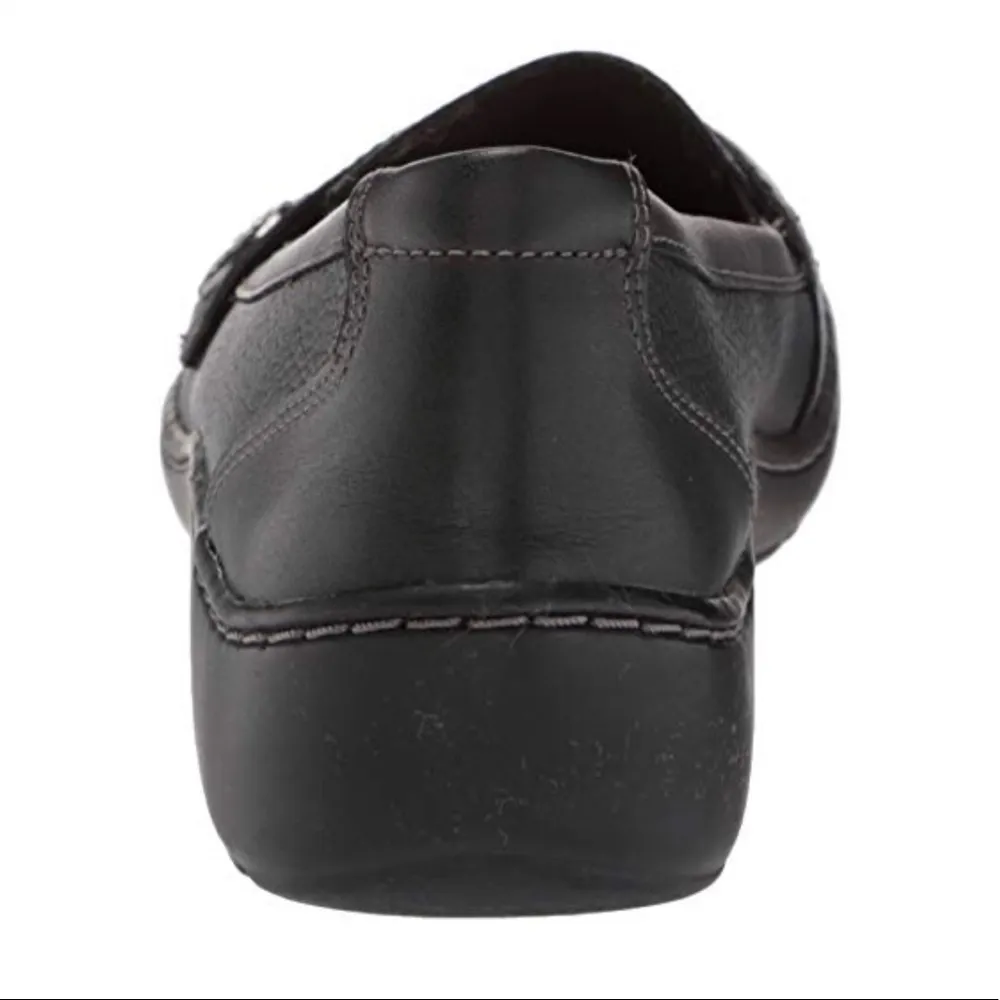 NEW Clarks Loafers Cora Daisy Premium Leather Black Shoes, Size 12M Retail $120 - Image 7