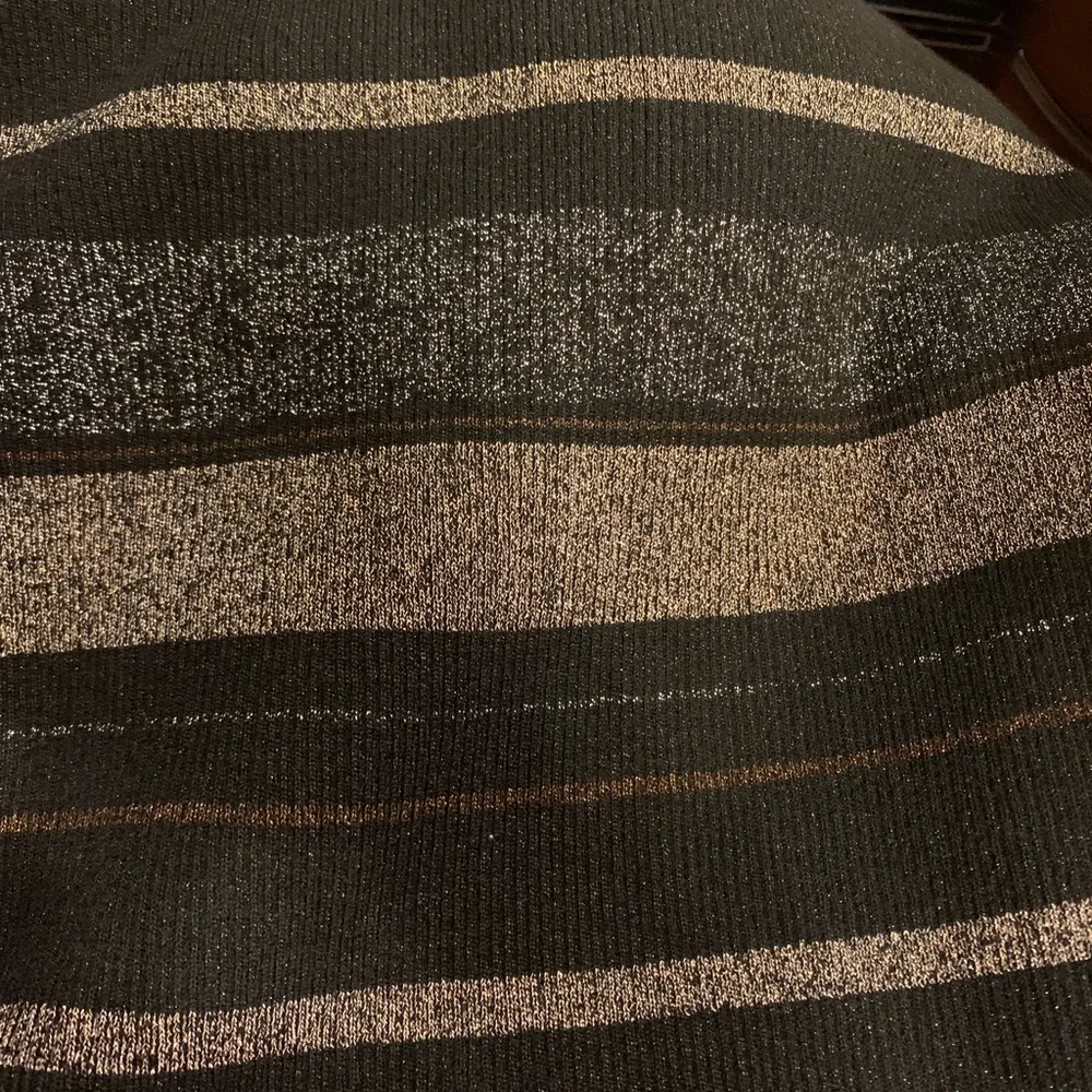 NWT House of Harlow 1960 x Revolve Striped Metallic Knit Ribbed Bodycon Skirt Black Size M - Image 3