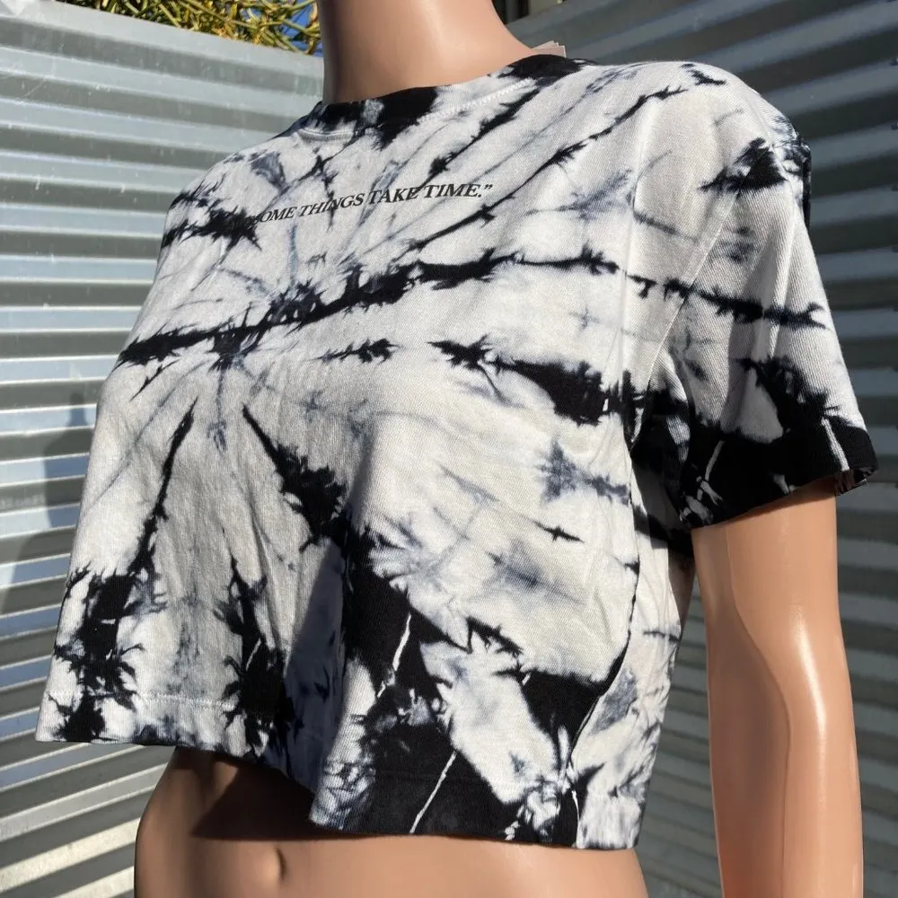 NWT Zara Tie Dye Cropped T-Shirt 100% Cotton - Image 9