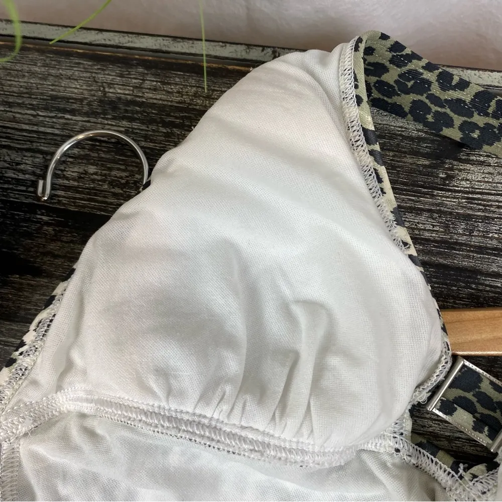 Tommy Bahama Brown & Black Animal Leopard Print 1 Piece Swim Bathing Suit 6 - Image 4