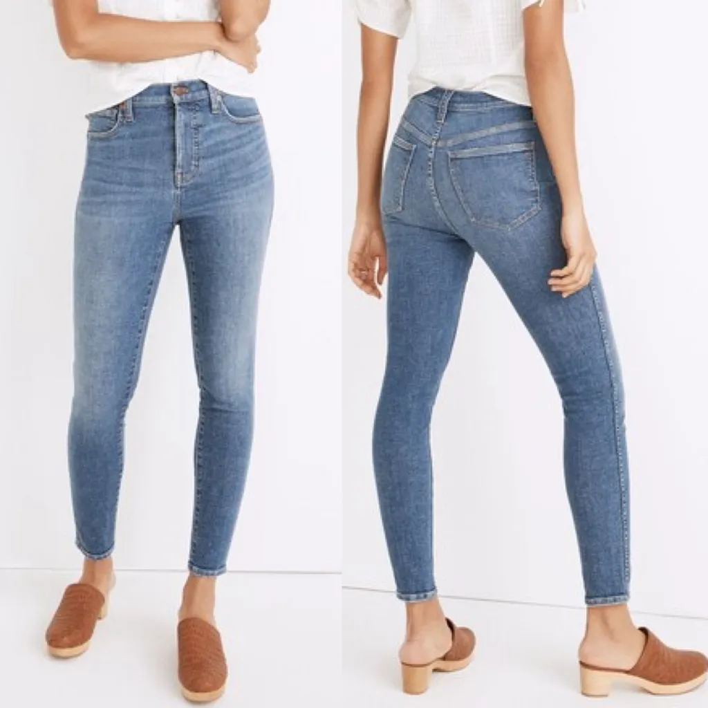 Madewell High-Rise Skinny Crop‎ Jeans in Bradfield Wash $138 NWT See Size Info - Image 2
