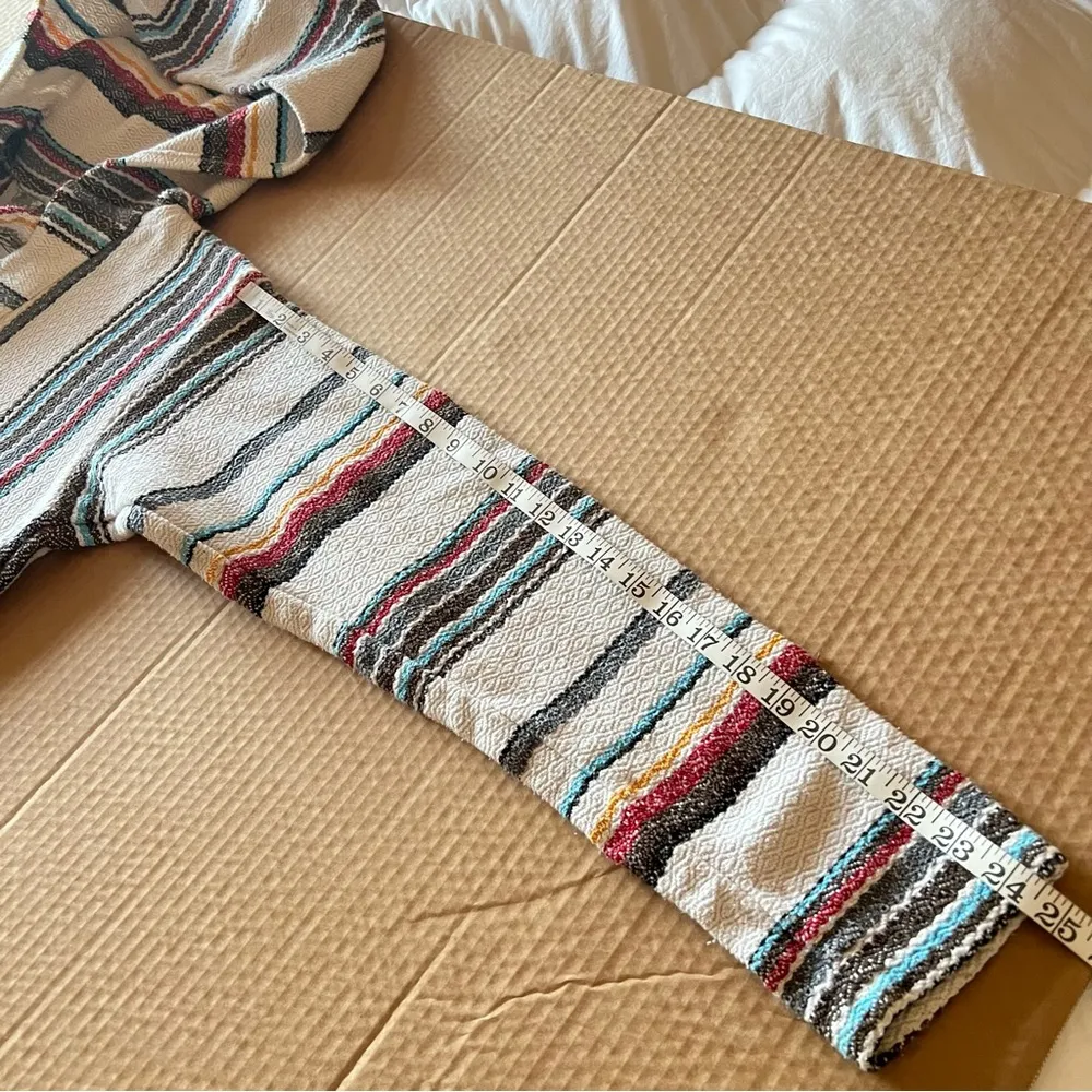 The Original Señor Lopez PALM BEACH OLAS hooded baja pullover, women’s size M Size M - Image 5