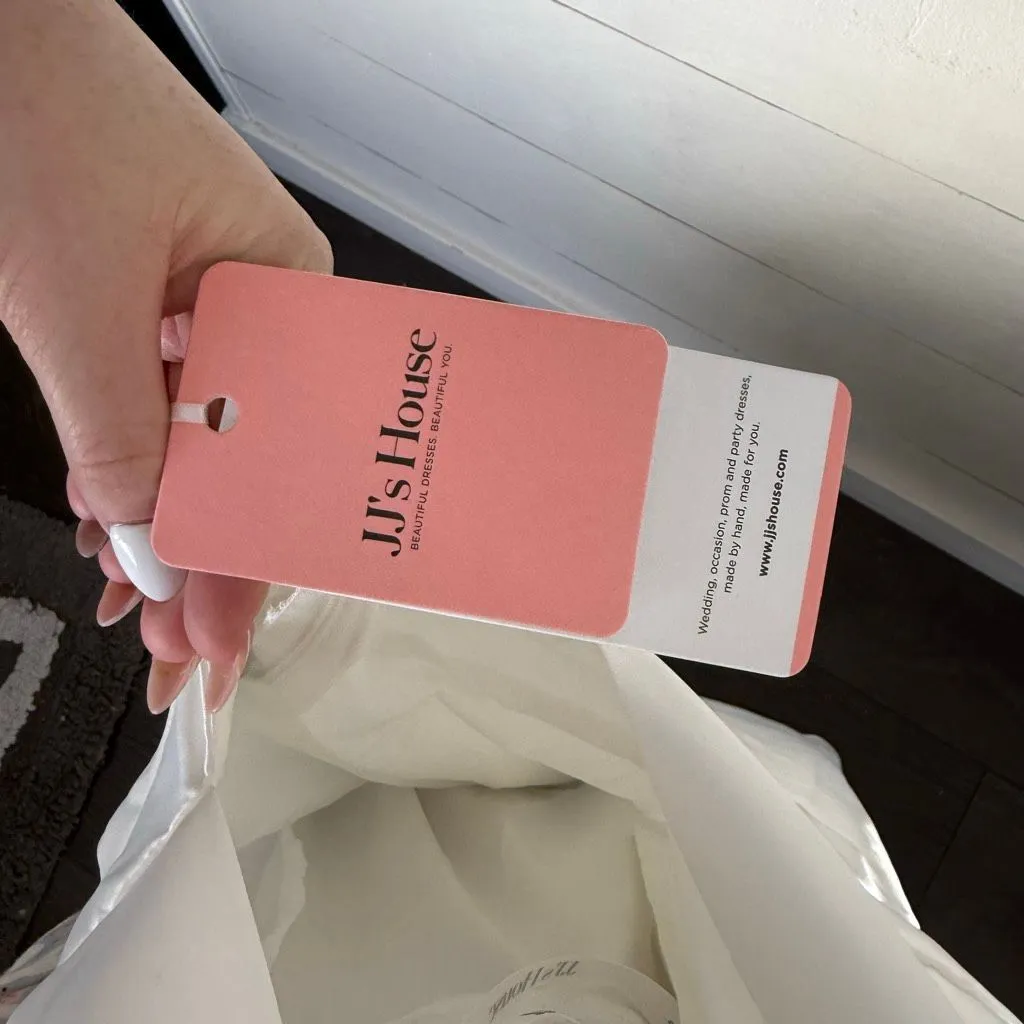 JJs House Women’s Small White Bow Back Bridal Engagement Dress New - Image 5